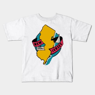 New Jersey State Outline Kids T-Shirt